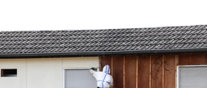 Specialists removing asbestos